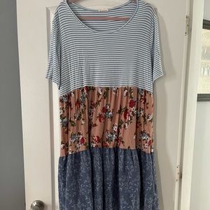 ✨ODDY✨ Plus Size Tiered Babydoll Dress